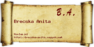 Brecska Anita névjegykártya